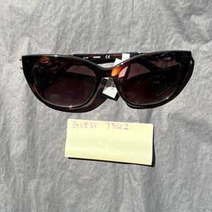 Guess Y2K Tortoiseshell Square Sunglasses with Rhinestones - GU7562-52F